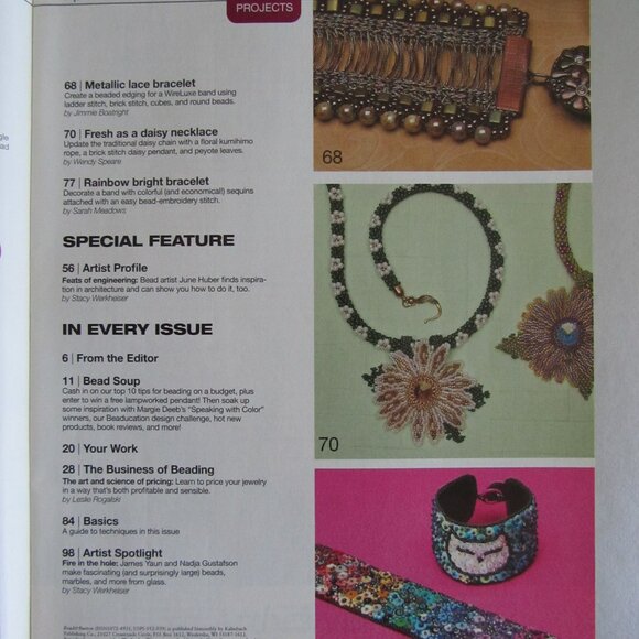 Bead and Button Magazine Creative Ideas For The Art of Beads, Jewelry April 2014 - Picture 5 of 9
